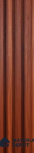 Brown Wooden Louver PN 00419 9.5 ft x 6.5 inch WPC Panel - 23 mm | Suitable for Feature Wall, TV Unit & Living Room | Width is Subjected to 5% Variation