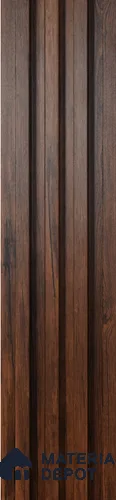 Brown Wooden Louver PN 00423 9.5 ft x 6.5 inch WPC Panel - 23 mm | Suitable for Feature Wall, TV Unit & Living Room | Width is Subjected to 5% Variation