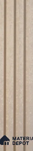Beige Stone Louver PN 00424 9.5 ft x 6.5 inch WPC Panel - 23 mm | Suitable for Feature Wall, TV Unit & Living Room | Width is Subjected to 5% Variation