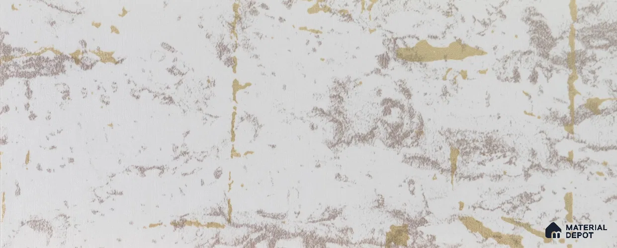 White Metallic Look PVC Decorative Wall Panel PN 00449 10 ft x 10 inch - 6 mm | Suitable for Feature Wall, TV Unit & Living Room | Width is Subjected to 5% Variation