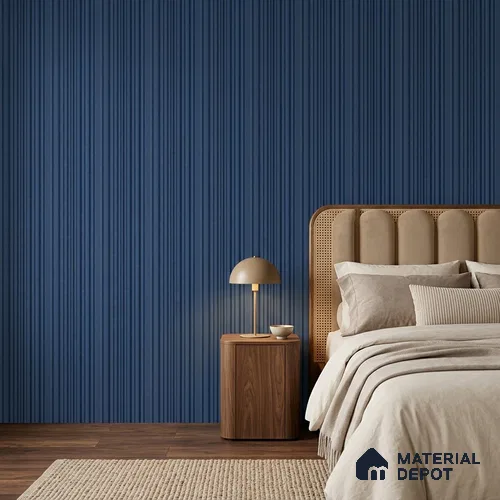 Prussian Blue Plain Colour Look PN 00517 9.5 ft x 4.8 inch Charcoal Panel - 12 mm | Suitable for Feature Wall, TV Unit & Living Room | Width is Subjected to 5% Variation