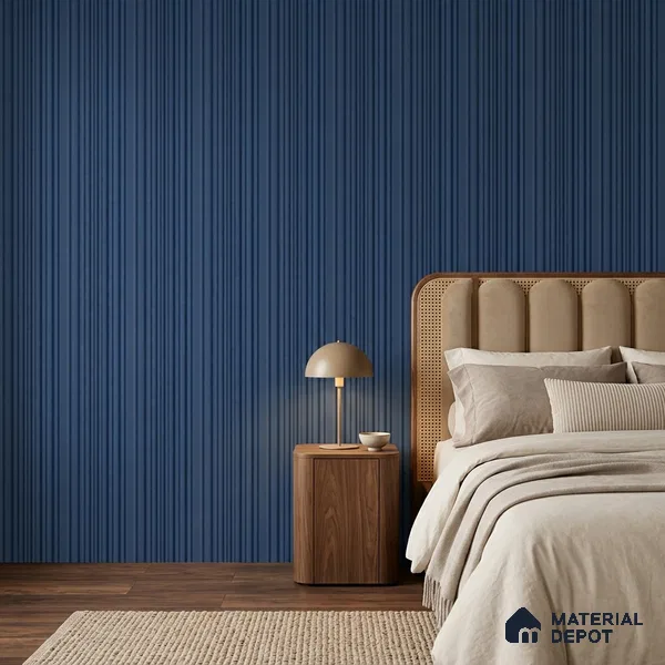 Prussian Blue Plain Colour Look PN 00517 9.5 ft x 4.8 inch Charcoal Panel - 12 mm | Suitable for Feature Wall, TV Unit & Living Room | Width is Subjected to 5% Variation
