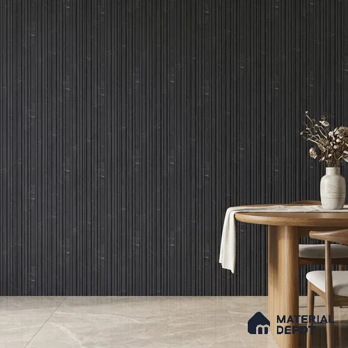 Graphite Black Marble Look PN 00525 9.5 ft x 4.8 inch Charcoal Panel - 12 mm | Suitable for Feature Wall, TV Unit & Living Room | Width is Subjected to 5% Variation