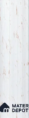 White Marble Louver PN 00527 8 ft x 6.2 inch Charcoal Panel - 6 mm | Suitable for Feature Wall, TV Unit & Living Room | Width is Subjected to 5% Variation