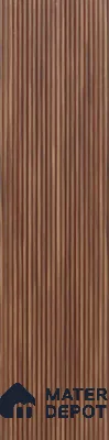 Brown Wooden Louver PN 00530 8 ft x 6.2 inch Charcoal Panel - 6 mm | Suitable for Feature Wall, TV Unit & Living Room | Width is Subjected to 5% Variation