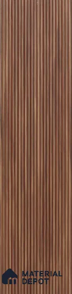 Brown Wooden Louver PN 00530 8 ft x 6.2 inch Charcoal Panel - 6 mm | Suitable for Feature Wall, TV Unit & Living Room | Width is Subjected to 5% Variation