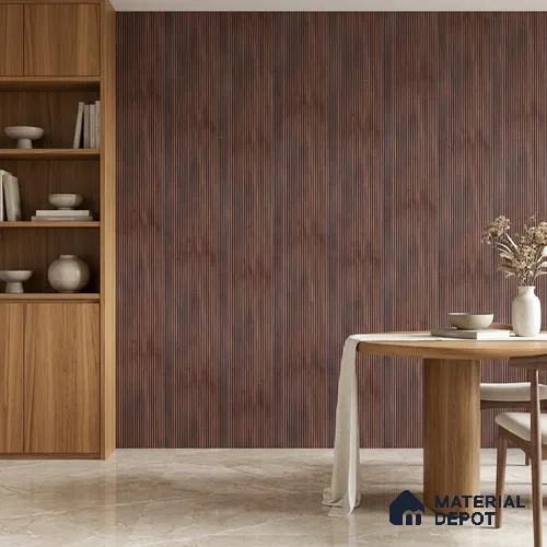 Wooden Look PN 00533 8 ft x 6.2 inch Charcoal Panel - 6 mm | Suitable for Feature Wall, TV Unit & Living Room | Width is Subjected to 5% Variation