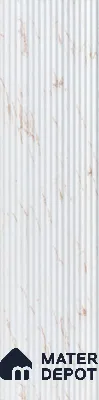 White Marble Louver PN 00534 8 ft x 6.2 inch Charcoal Panel - 6 mm | Suitable for Feature Wall, TV Unit & Living Room | Width is Subjected to 5% Variation