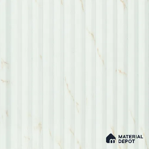 White Marble Louver PN 00534 8 ft x 6.2 inch Charcoal Panel - 6 mm | Suitable for Feature Wall, TV Unit & Living Room | Width is Subjected to 5% Variation