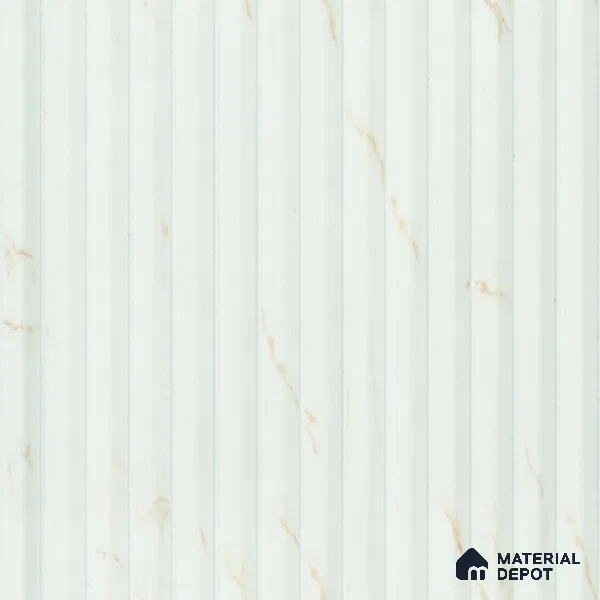 White Marble Louver PN 00534 8 ft x 6.2 inch Charcoal Panel - 6 mm | Suitable for Feature Wall, TV Unit & Living Room | Width is Subjected to 5% Variation