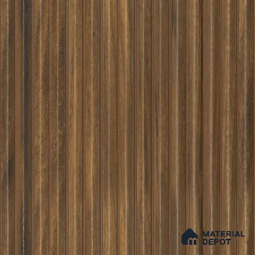 Brown Wooden Louver PN 00536 8 ft x 6.2 inch Charcoal Panel - 6 mm | Suitable for Feature Wall, TV Unit & Living Room | Width is Subjected to 5% Variation
