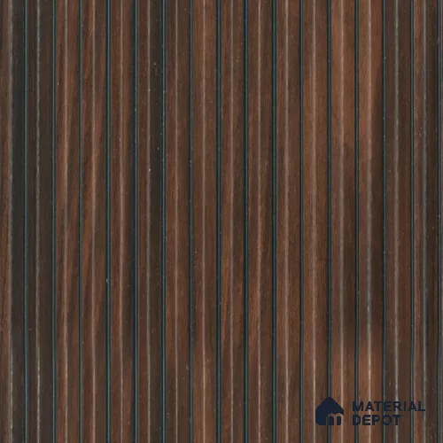 Brown Wooden Louver PN 00538 8 ft x 6.2 inch Charcoal Panel - 6 mm | Suitable for Feature Wall, TV Unit & Living Room | Width is Subjected to 5% Variation