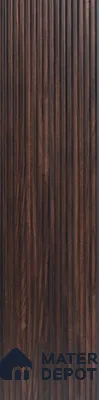 Brown Wooden Louver PN 00539 8 ft x 6.2 inch Charcoal Panel - 6 mm | Suitable for Feature Wall, TV Unit & Living Room | Width is Subjected to 5% Variation