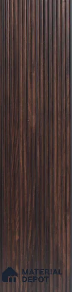 Brown Wooden Louver PN 00539 8 ft x 6.2 inch Charcoal Panel - 6 mm | Suitable for Feature Wall, TV Unit & Living Room | Width is Subjected to 5% Variation