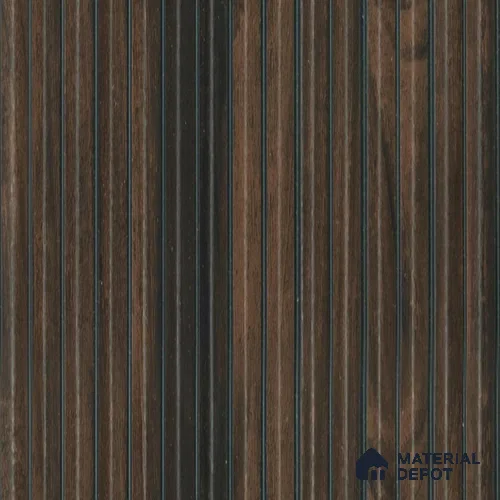 Brown Wooden Louver PN 00539 8 ft x 6.2 inch Charcoal Panel - 6 mm | Suitable for Feature Wall, TV Unit & Living Room | Width is Subjected to 5% Variation