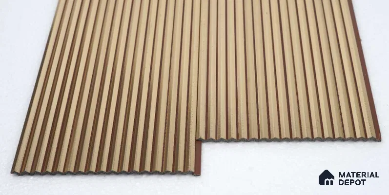 Brown Metallic Louver PN 00540 8 ft x 6.2 inch Charcoal Panel - 6 mm | Suitable for Feature Wall, TV Unit & Living Room | Width is Subjected to 5% Variation