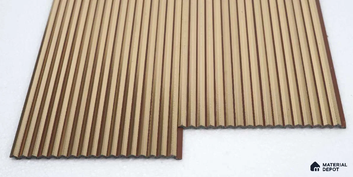 Brown Metallic Louver PN 00540 8 ft x 6.2 inch Charcoal Panel - 6 mm | Suitable for Feature Wall, TV Unit & Living Room | Width is Subjected to 5% Variation