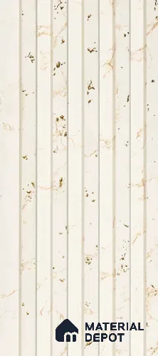 Brown Marble Louver PN 00545 8 ft x 4.6 inch Charcoal Panel - 12 mm | Suitable for Feature Wall, TV Unit & Living Room | Width is Subjected to 5% Variation