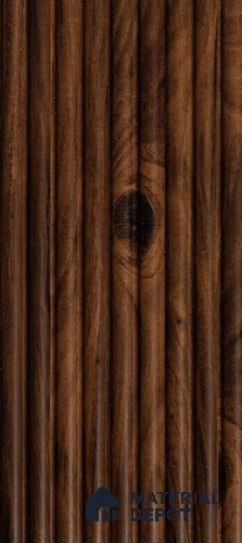 Brown Wooden Louver PN 00553 8 ft x 5 inch Charcoal Panel - 11 mm | Suitable for Feature Wall, TV Unit & Living Room | Width is Subjected to 5% Variation