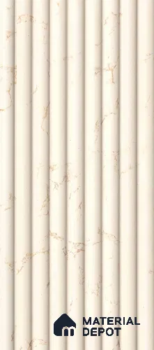 White Marble Louver PN 00555 8 ft x 5 inch Charcoal Panel - 11 mm | Suitable for Feature Wall, TV Unit & Living Room | Width is Subjected to 5% Variation