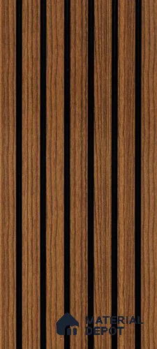 Grey Wooden Louver PN 00588 8 ft x 4.4 inch Charcoal Panel - 8 mm | Suitable for Feature Wall, TV Unit & Living Room | Width is Subjected to 5% Variation