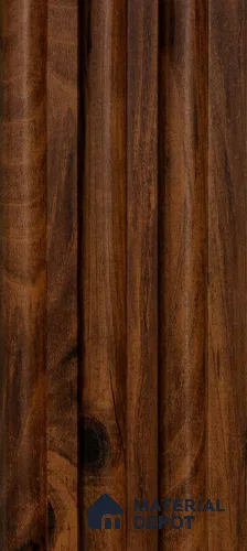 Brown Wooden Louver PN 00613 8 ft x 4.3 inch Charcoal Panel - 15 mm | Suitable for Feature Wall, TV Unit & Living Room | Width is Subjected to 5% Variation