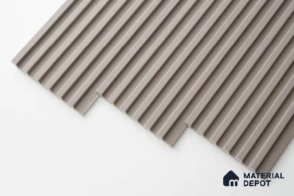 Brown Plain Colour Louver PN 00636 8 ft x 4 inch Charcoal Panel - 11 mm | Suitable for Feature Wall, TV Unit & Living Room | Width is Subjected to 5% Variation