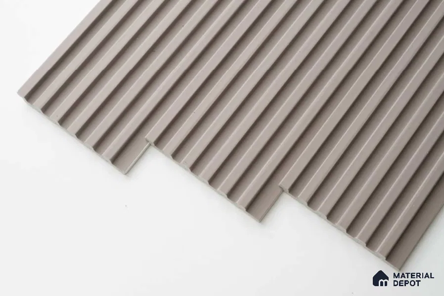 Brown Plain Colour Louver PN 00636 8 ft x 4 inch Charcoal Panel - 11 mm | Suitable for Feature Wall, TV Unit & Living Room | Width is Subjected to 5% Variation