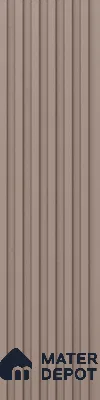 Brown Plain Colour Louver PN 00641 8 ft x 4 inch Charcoal Panel - 11 mm | Suitable for Feature Wall, TV Unit & Living Room | Width is Subjected to 5% Variation