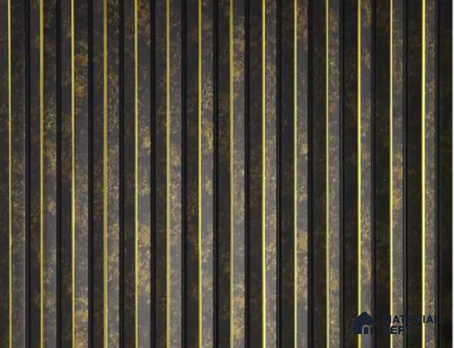 Black Patterned Louver PN 00721 F 9 ft x 6.6 inch Charcoal Panel - 12 mm | Suitable for Feature Wall, TV Unit & Living Room | Width is Subjected to 5% Variation