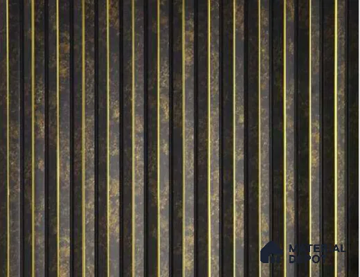 Black Patterned Louver PN 00721 I 9 ft x 6.6 inch Charcoal Panel - 12 mm | Suitable for Feature Wall, TV Unit & Living Room | Width is Subjected to 5% Variation