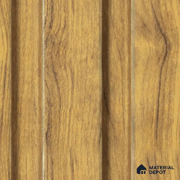 Brown Wooden Louver PN 00803 9.5 ft x 4.9 inch Charcoal Panel - 12 mm | Suitable for Feature Wall, TV Unit & Living Room | Width is Subjected to 5% Variation