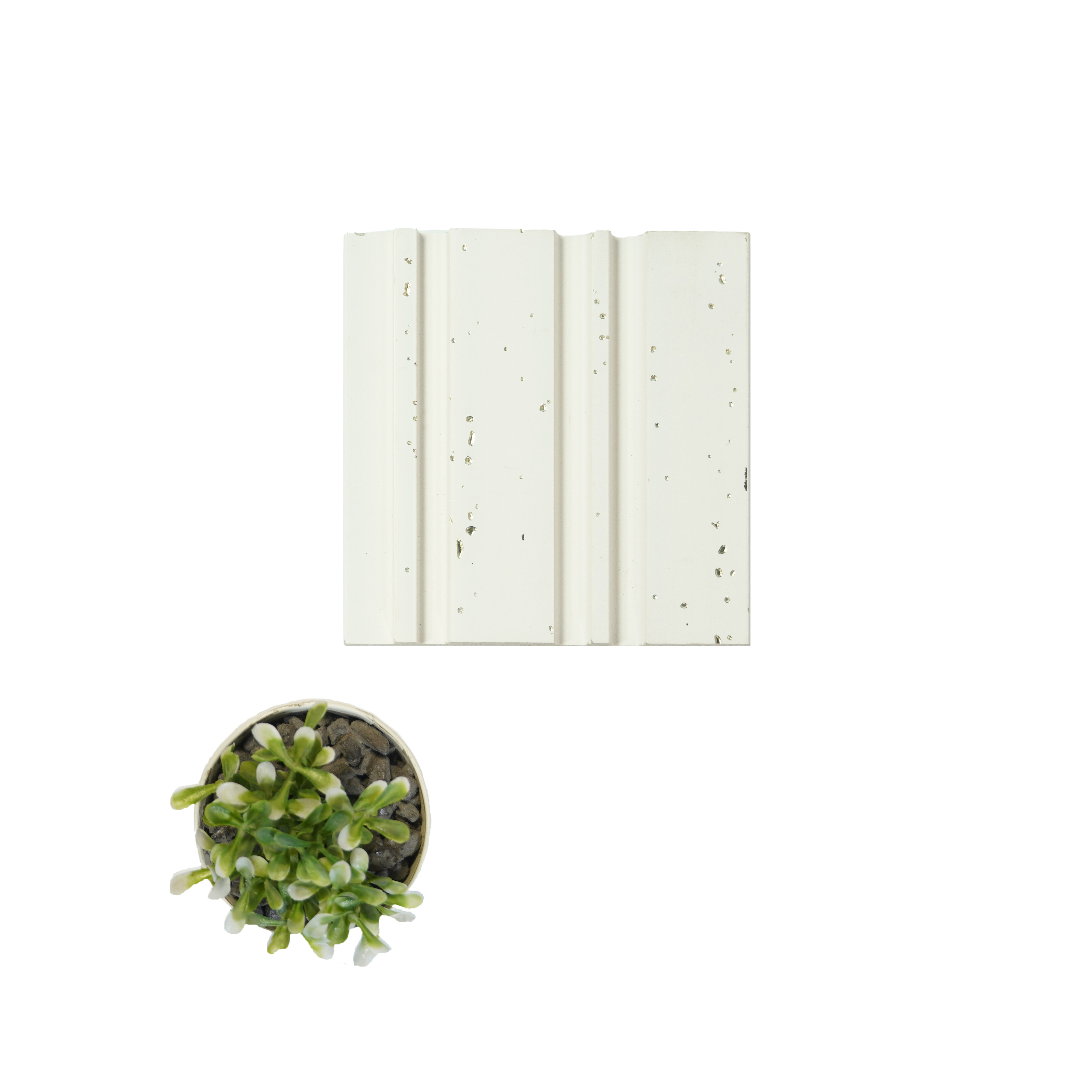 White Stone Louver PN 00827 9.5 ft x 4.7 inch Charcoal Panel - 12 mm | Suitable for Feature Wall, TV Unit & Living Room | Width is Subjected to 5% Variation
