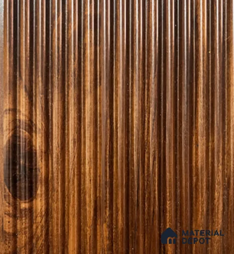 Brown Wooden Louver PN 00843 8 ft x 4.9 inch Charcoal Panel - 8 mm | Suitable for Feature Wall, TV Unit & Living Room | Width is Subjected to 5% Variation