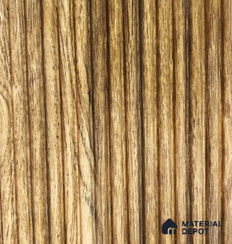 Brown Wooden Louver PN 00844 8 ft x 4.9 inch Charcoal Panel - 8 mm | Suitable for Feature Wall, TV Unit & Living Room | Width is Subjected to 5% Variation