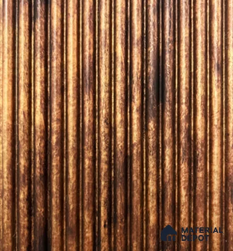 Brown Wooden Louver PN 00848 8 ft x 4.9 inch Charcoal Panel - 8 mm | Suitable for Feature Wall, TV Unit & Living Room | Width is Subjected to 5% Variation