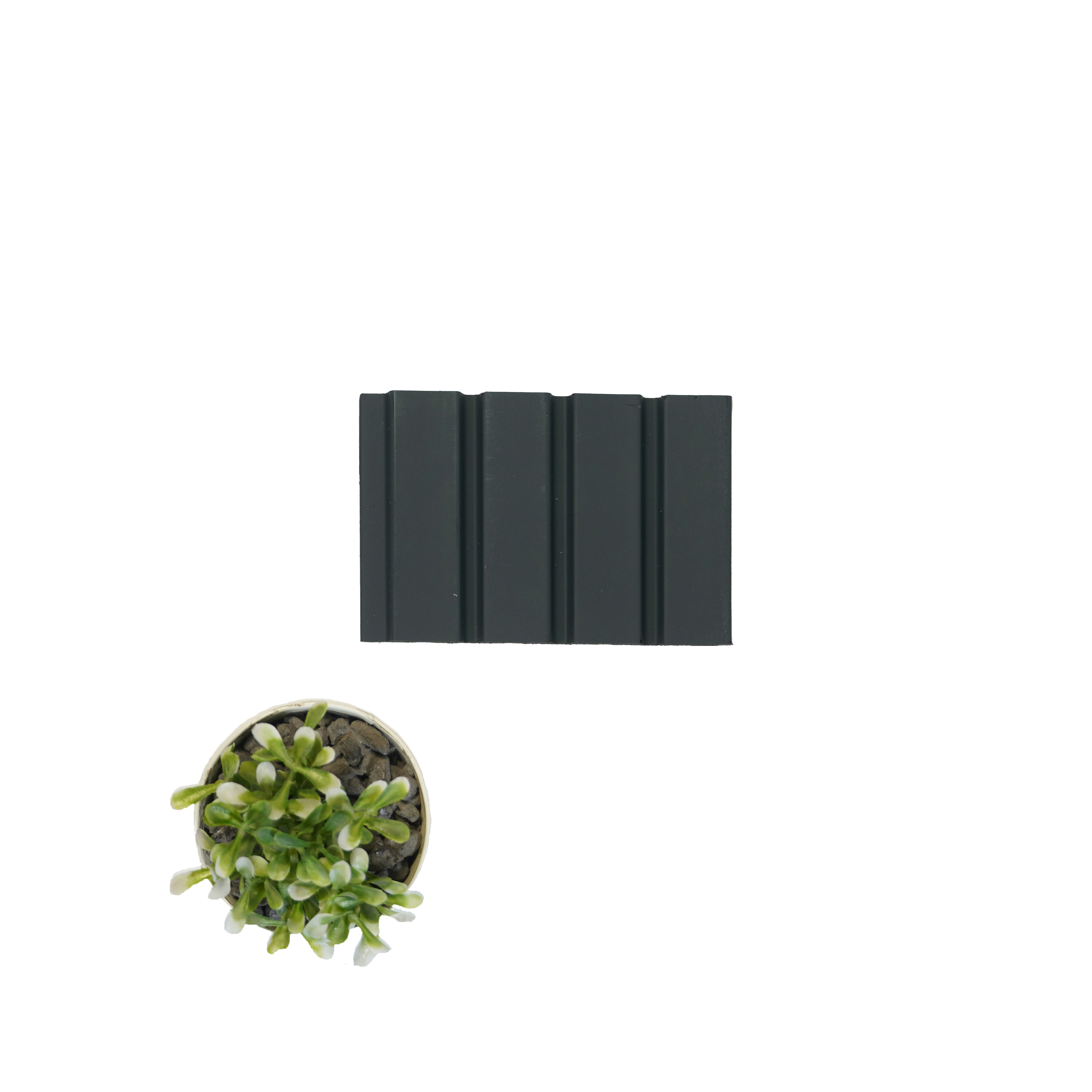 Black Plain Colour Louver PN 01362 9 ft x 4.9 inch Charcoal Panel - 12 mm | Suitable for Feature Wall, TV Unit & Living Room | Width is Subjected to 5% Variation