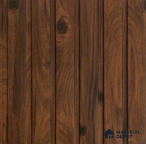 Brown Wooden Louver PN 01421 8 ft x 12 inch Charcoal Panel - 6 mm | Suitable for Feature Wall, TV Unit & Living Room | Width is Subjected to 5% Variation