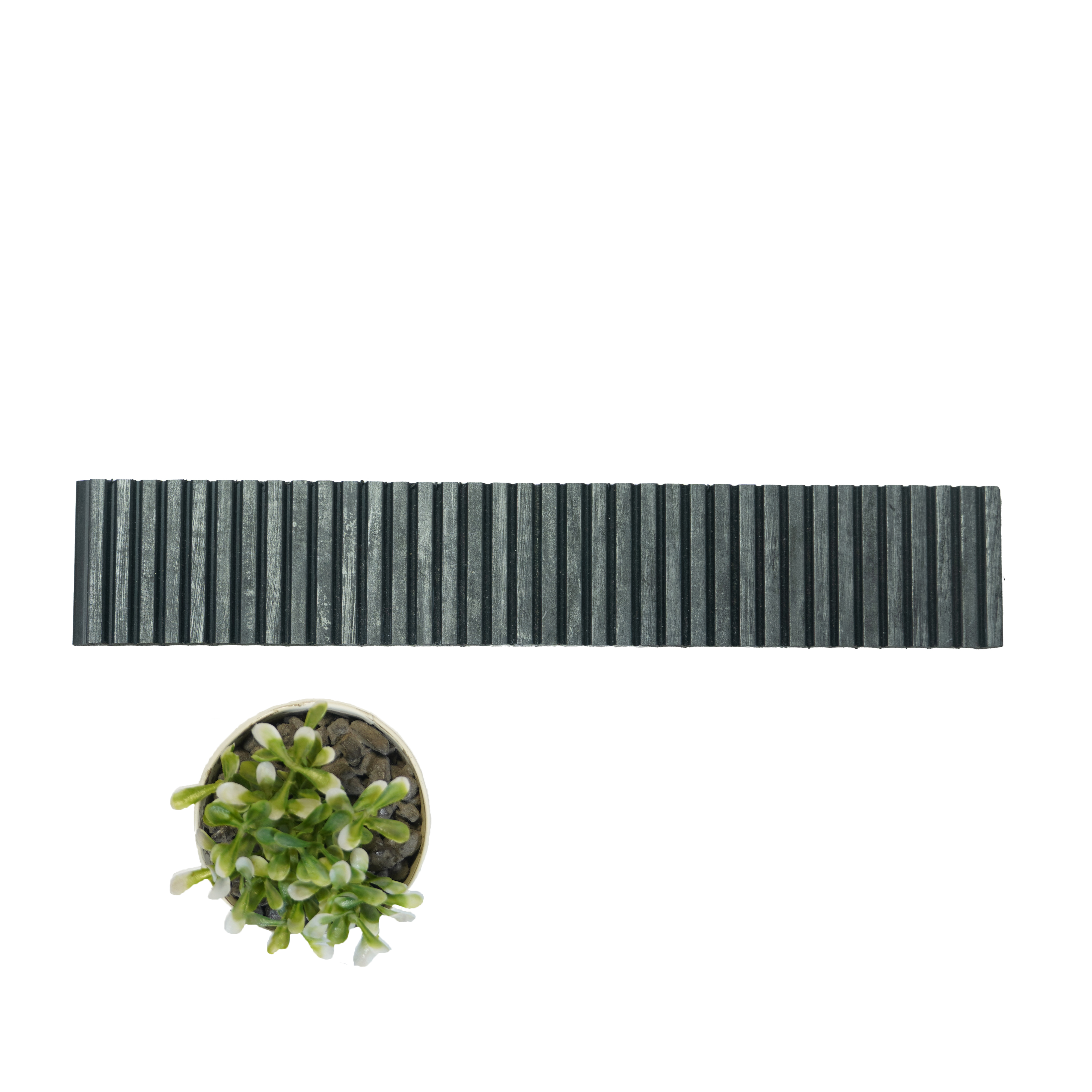 Black Wooden Louver PN 01627 I 8 ft x 12 inch Charcoal Panel - 8 mm | Suitable for Feature Wall, TV Unit & Living Room | Width is Subjected to 5% Variation