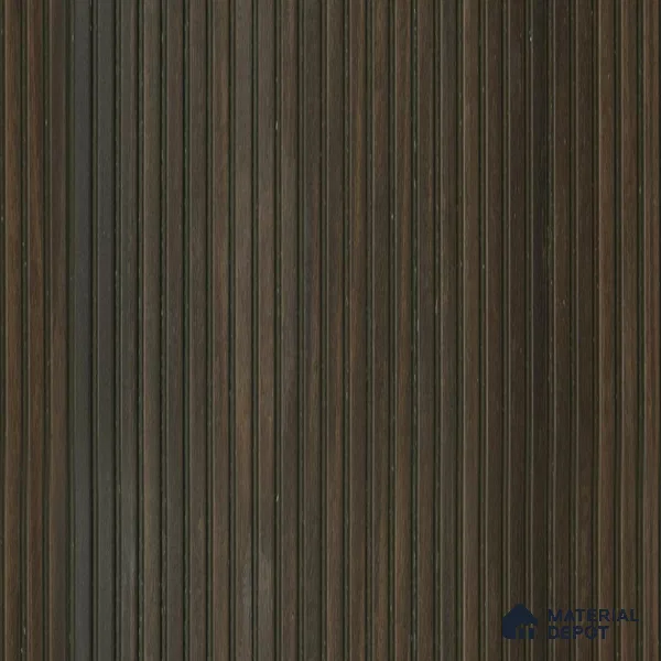 Wenge Wooden Louver PN 01627 8 ft x 12 inch Charcoal Panel - 8 mm | Suitable for Feature Wall, TV Unit & Living Room | Width is Subjected to 5% Variation