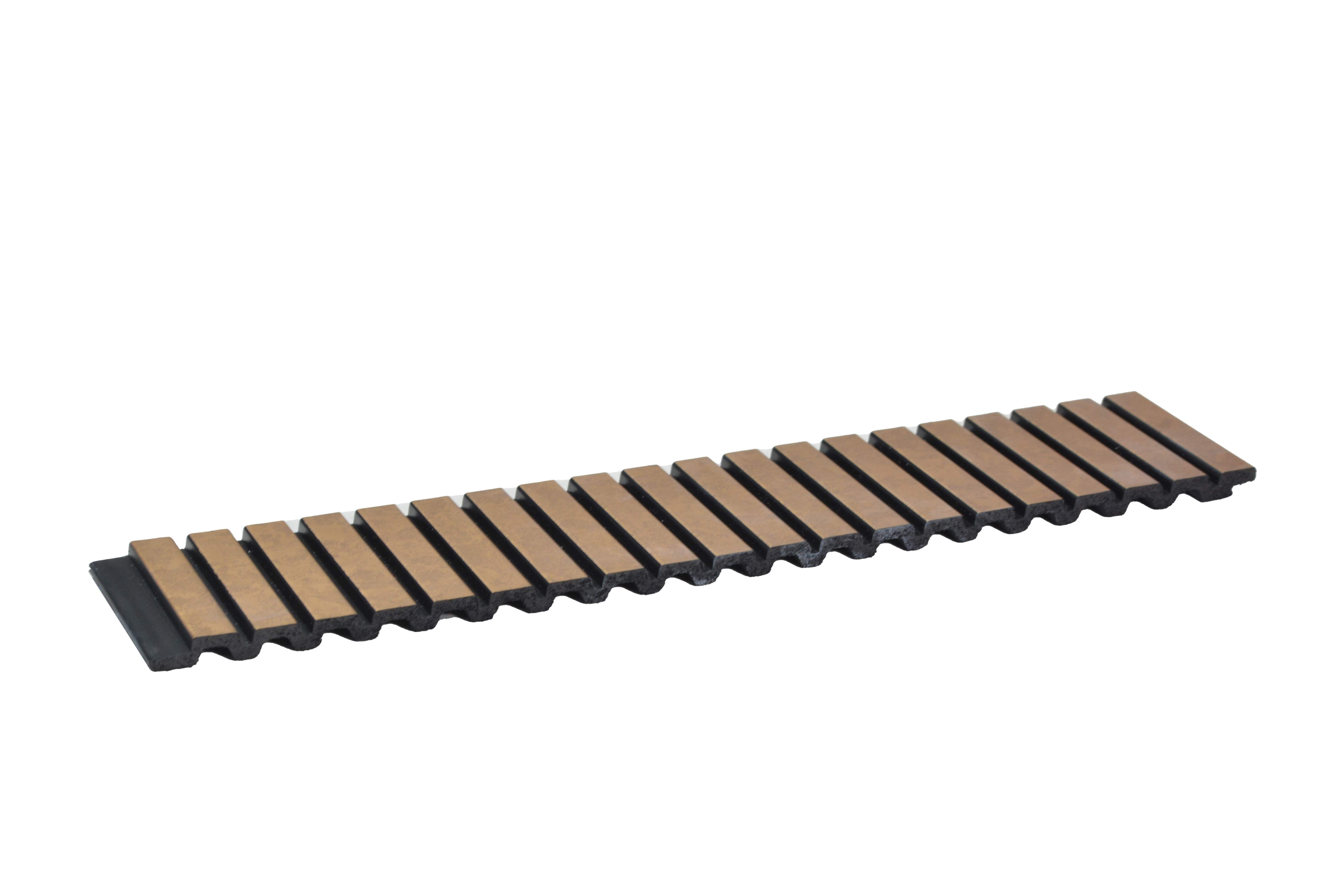 Khakhi Brown Wooden Louver PN 01628 8 ft x 12 inch Charcoal Panel - 8 mm | Suitable for Feature Wall, TV Unit & Living Room | Width is Subjected to 5% Variation