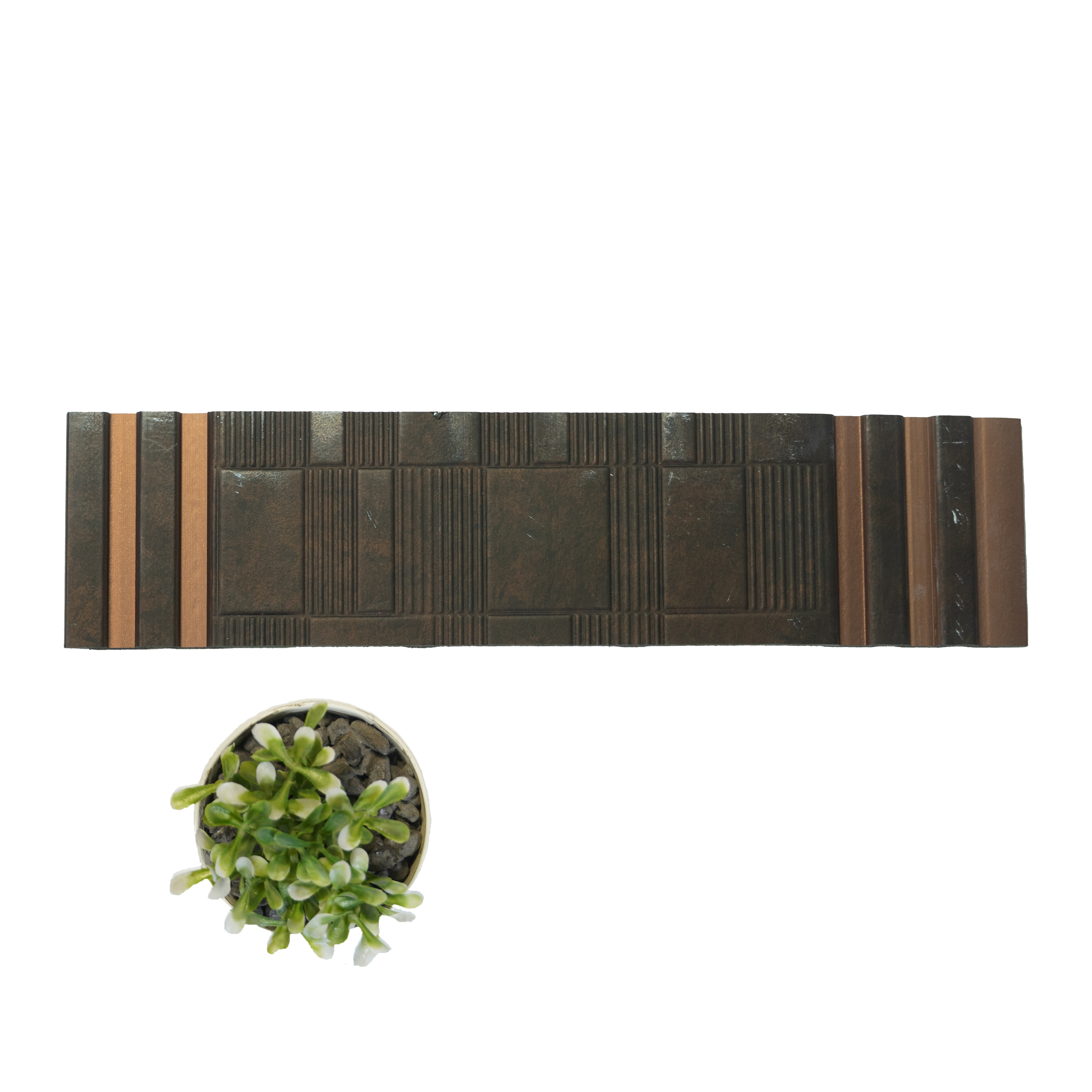 Brown Patterned Louver PN 01633 8 ft x 12 inch Charcoal Panel - 8 mm | Suitable for Feature Wall, TV Unit & Living Room | Width is Subjected to 5% Variation