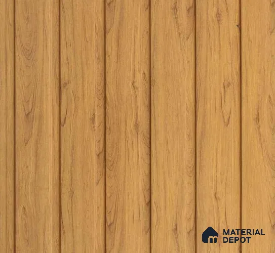 Brown Wooden Louver PN 01642 8 ft x 12 inch Charcoal Panel - 6 mm | Suitable for Feature Wall, TV Unit & Living Room | Width is Subjected to 5% Variation