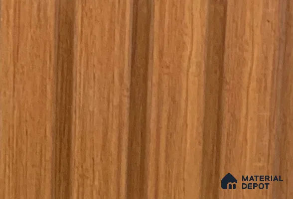Brown Wooden Louver PN 02157 9 ft x 4.9 inch Charcoal Panel - 12 mm | Suitable for Feature Wall, TV Unit & Living Room | Width is Subjected to 5% Variation