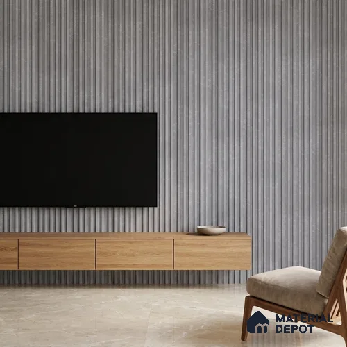 Cloud Grey Stone Look PN 03049 8 ft x 4.8 inch Charcoal Panel -  mm | Suitable for Feature Wall, TV Unit & Living Room | Width is Subjected to 5% Variation