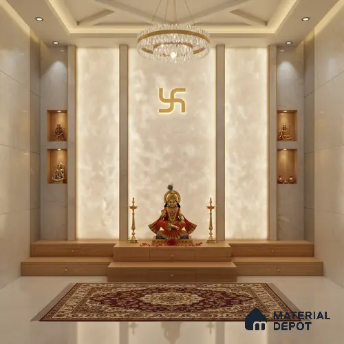 Grey Marble Look Alabaster Sheet/Panel 8 ft x 4 ft - 5 mm | PN 03052 | Suitable for Pooja Room, Feature Wall, Foyer, Ceiling & Reception | Width is Subjected to 5% Variation
