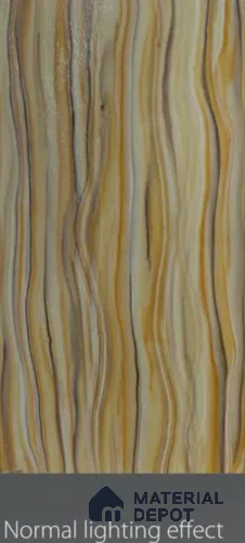 Multi Colour Patterned Look Alabaster Sheet/Panel 8 ft x 4 ft - 6 mm | PN 03063 | Suitable for Pooja Room, Feature Wall, Foyer, Ceiling & Reception | Width is Subjected to 5% Variation