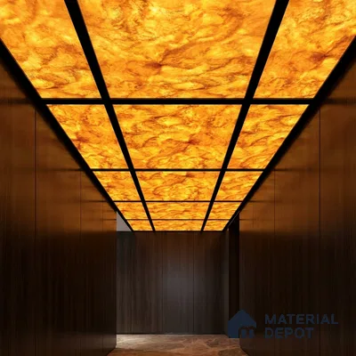 Multi Colour Marble Look Alabaster Sheet/Panel 8 ft x 4 ft - 6 mm | PN 03072 | Suitable for Pooja Room, Feature Wall, Foyer, Ceiling & Reception | Width is Subjected to 5% Variation