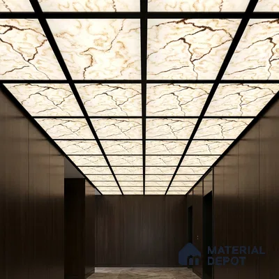 Multi Colour Marble Look Alabaster Sheet/Panel 8 ft x 4 ft - 6 mm | PN 03077 | Suitable for Pooja Room, Feature Wall, Foyer, Ceiling & Reception | Width is Subjected to 5% Variation