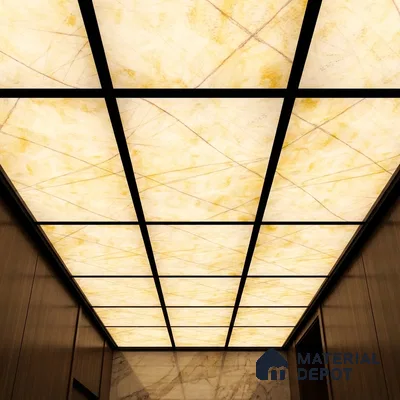Multi Colour Marble Look Alabaster Sheet/Panel 8 ft x 4 ft - 6 mm | PN 03091 | Suitable for Pooja Room, Feature Wall, Foyer, Ceiling & Reception | Width is Subjected to 5% Variation